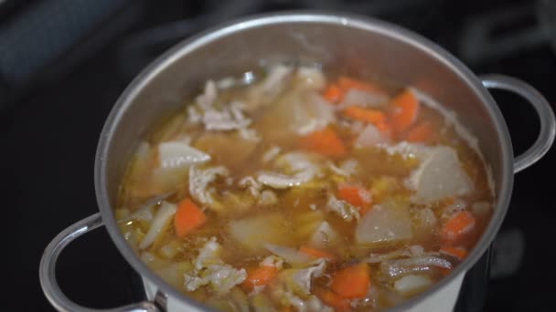 Como Fazer Sopa Porco — Vídeo de Stock