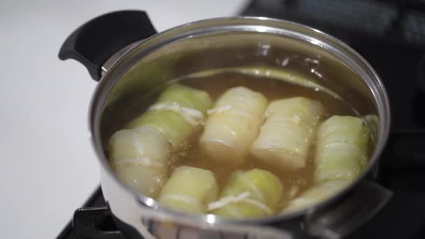 How Make Cabbage Rolls — Stock video