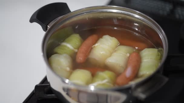 How Make Cabbage Rolls — Vídeos de Stock