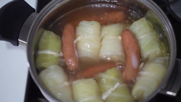 How Make Cabbage Rolls — Stock Video