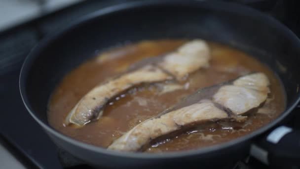 Cara Membuat Yellowtail Stew Miso — Stok Video