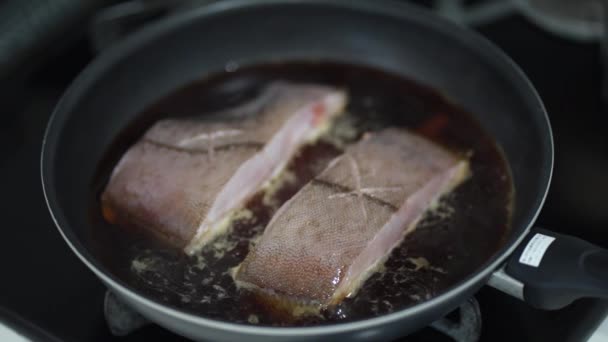 How Make Boiled Flounder — Stock Video