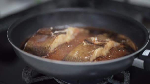 How Make Boiled Flounder — Stock Video