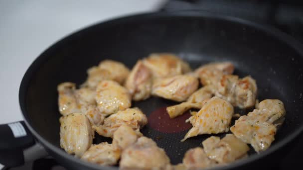 調味料チキンを焼く方法 — ストック動画