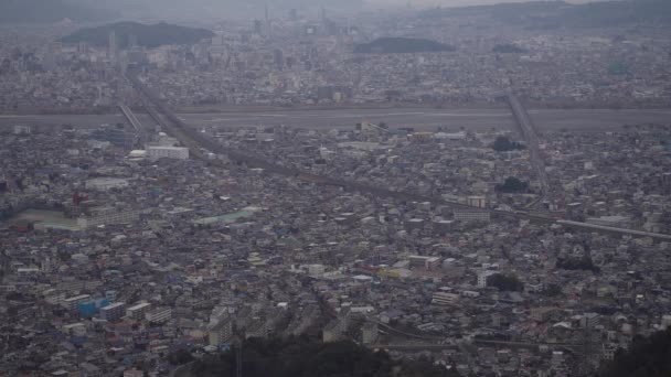 Blick Vom Chosen Rock Shizuoka City Shizuoka Präfektur — Stockvideo