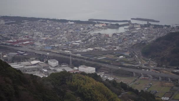Vista Chosen Rock Shizuoka City Prefeitura Shizuoka — Vídeo de Stock