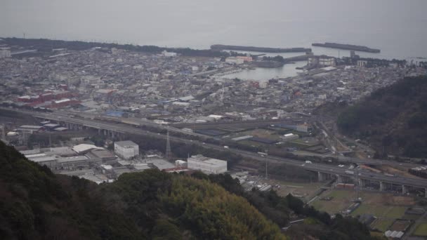 从静冈县静冈市的选择岩观看 — 图库视频影像