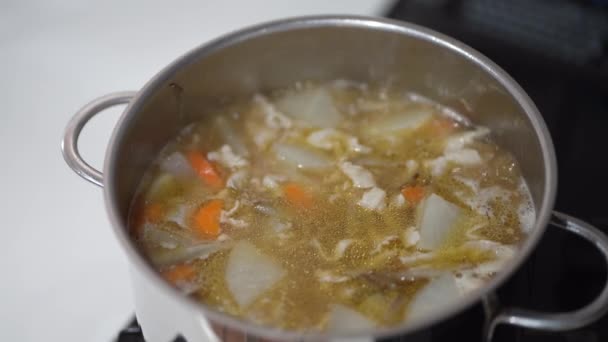Jak Zrobić Zupę Wieprzową — Wideo stockowe