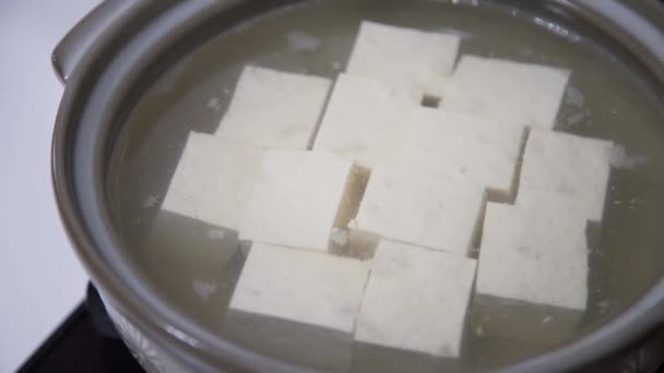 Cómo Hacer Tofu Hervido — Vídeos de Stock