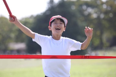 Koşan çocuk spor günü görüntüsü