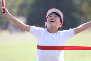 Koşan çocuk spor günü görüntüsü