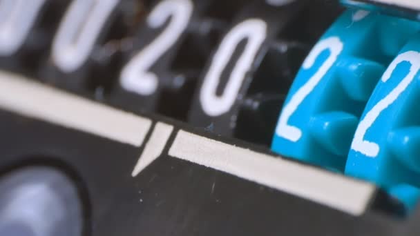 2022 2023 Новогодние Счетчики Цифровой Таймер Обратного Отсчета Числа Голубого — стоковое видео