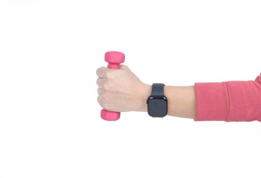 kauçuk yalıtılmış küçük halterler el ele tutuşur 