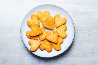 Cookies in Shape of Heart, Handmade Cookies for Valentine's Day, Mother's Day, Sweet Treat