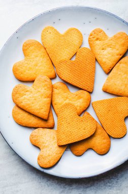 Cookies in Shape of Heart, Handmade Cookies for Valentine's Day, Mother's Day, Sweet Treat