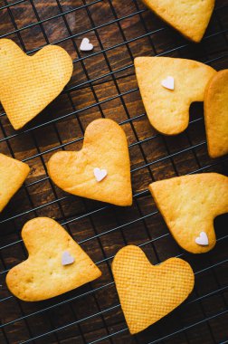 Cookies in Shape of Heart, Handmade Cookies for Valentine's Day, Mother's Day, Sweet Treat