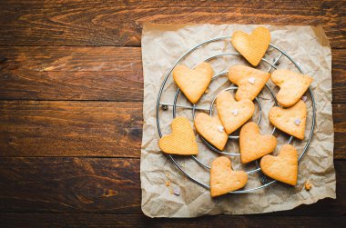 Cookies in Shape of Heart, Handmade Cookies for Valentine's Day, Mother's Day, Sweet Treat