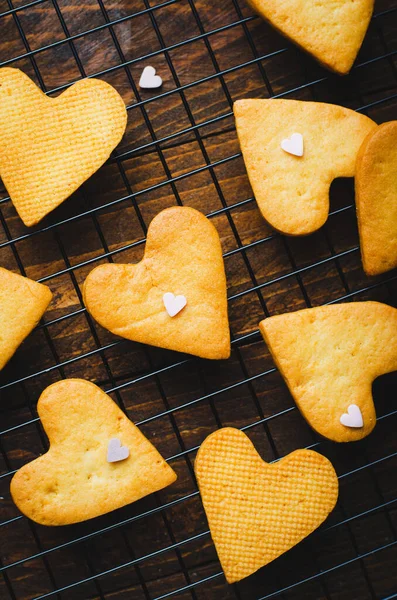 Cookies in Shape of Heart, Handmade Cookies for Valentine's Day, Mother's Day, Sweet Treat