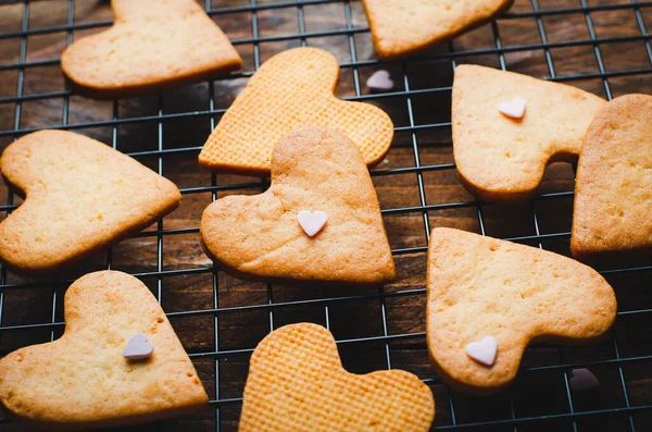 Cookies in Shape of Heart, Handmade Cookies for Valentine's Day, Mother's Day, Sweet Treat