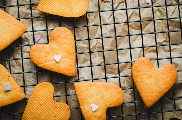 Cookies in Shape of Heart, Handmade Cookies for Valentine's Day, Mother's Day, Sweet Treat