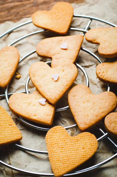 Cookies in Shape of Heart, Handmade Cookies for Valentine's Day, Mother's Day, Sweet Treat