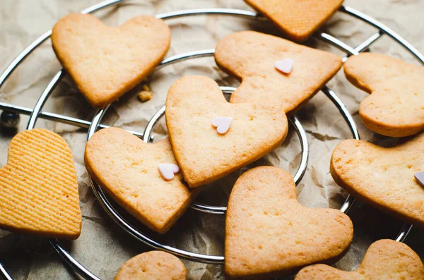 Cookies in Shape of Heart, Handmade Cookies for Valentine's Day, Mother's Day, Sweet Treat