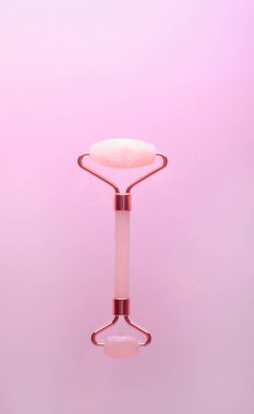 Rose Quartz Roller and Gua Sha Tool, Facial Lifting Scraping Massage Treatment