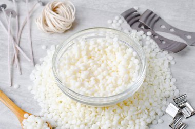 Candle Making Tools and Soy Wax, Handmade Candles, Hobby Concept