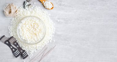 Candle Making Tools and Soy Wax, Handmade Candles, Hobby Concept