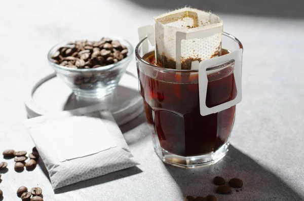 Drip Coffee Bag Cup Coffee Trend Quick Way Brew Ground — Stock fotografie