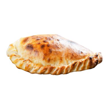 Lezzetli Pizza Calzone, Geleneksel İtalyan Pizzası, Beyaz Arkaplan