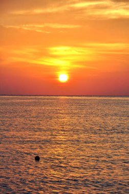 Kızıl Deniz 'de güzel bir gün batımı, Sharm El Sheikh, Mısır