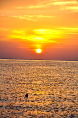 Kızıl Deniz 'de güzel bir gün batımı, Sharm El Sheikh, Mısır