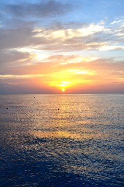 Kızıl Deniz 'de güzel bir gün batımı, Sharm El Sheikh, Mısır