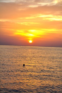 Kızıl Deniz 'de güzel bir gün batımı, Sharm El Sheikh, Mısır