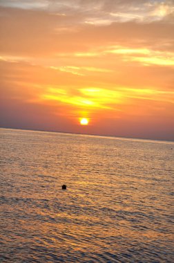 Kızıl Deniz 'de güzel bir gün batımı, Sharm El Sheikh, Mısır