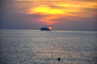 Kızıl Deniz 'de güzel bir gün batımı, Sharm El Sheikh, Mısır