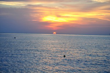 Kızıl Deniz 'de güzel bir gün batımı, Sharm El Sheikh, Mısır