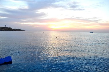 Kızıl Deniz 'de güzel bir gün batımı, Sharm El Sheikh, Mısır