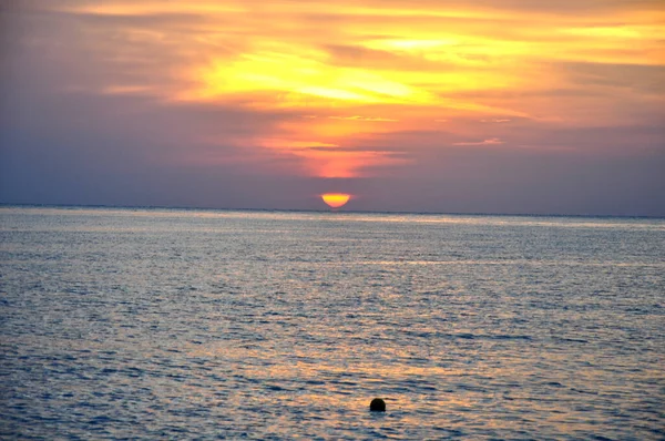 Vacker Solnedgång Röda Havet Sharm Sheikh Egypten — Stockfoto