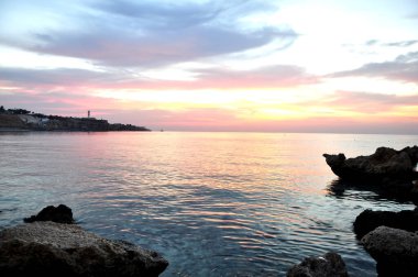 Kızıl Deniz 'de güzel bir gün batımı, Sharm El Sheikh, Mısır