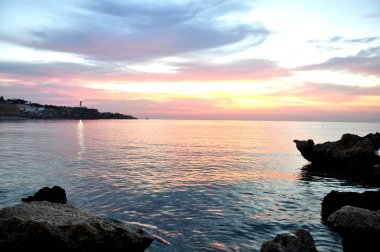 Kızıl Deniz 'de güzel bir gün batımı, Sharm El Sheikh, Mısır