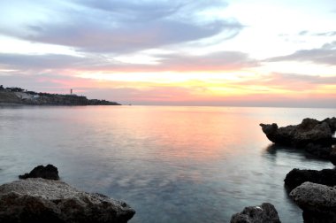 Kızıl Deniz 'de güzel bir gün batımı, Sharm El Sheikh, Mısır