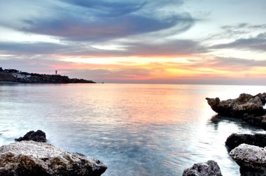 Kızıl Deniz 'de güzel bir gün batımı, Sharm El Sheikh, Mısır