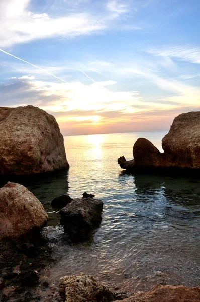 stock image Orange sunset on the Red Sea, Egypt