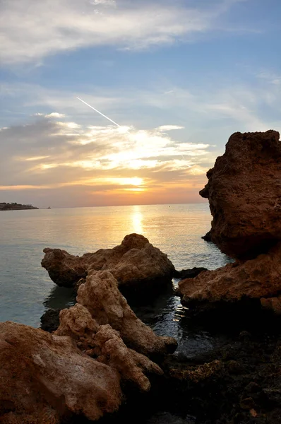 Kızıl Deniz 'de turuncu gün batımı, Mısır