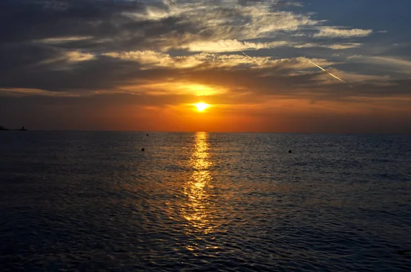 Orange Sunset Red Sea Egypt — Stock Photo, Image