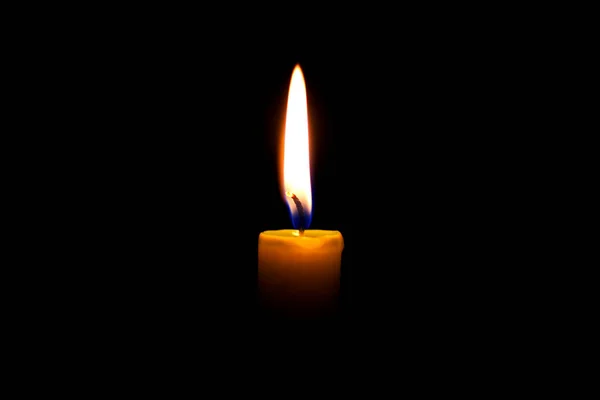 Brennende Kerze Dunkeln Charkiw Ukraine — Stockfoto
