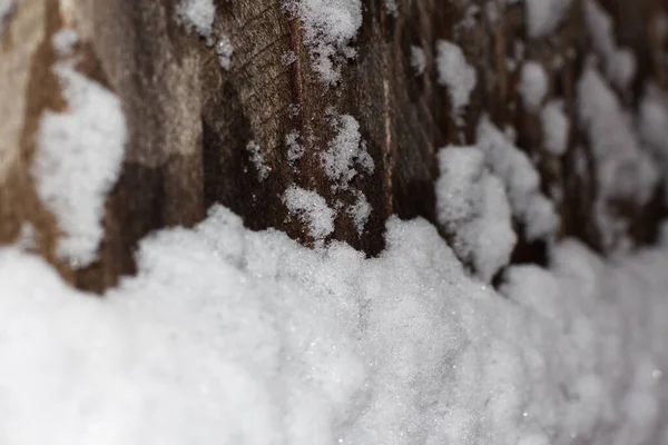 Перший Сніг Міській Вулиці Харків Україна — стокове фото