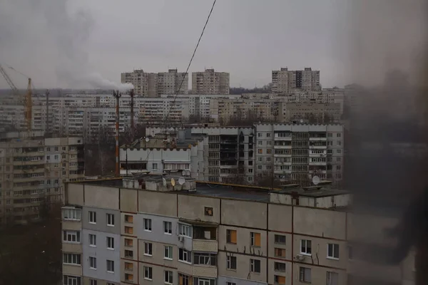 Zerstörte Nördliche Saltowka Durch Russische Truppen Krieg 2022 Charkiw Ukraine — Stockfoto